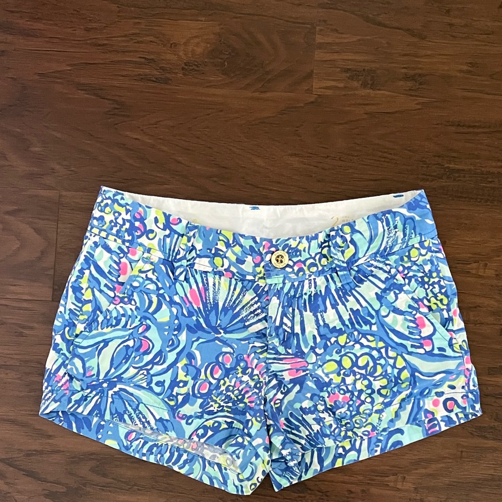 Lilly Pulitzer Walsh Short in Brilliant Blue Cerviche size 2
